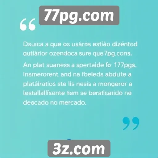 Feedback dos usuários sobre experiências em 77pg.com